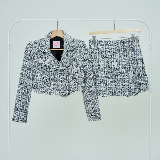 Ariwear 에이리웨어 트위드 자켓 스커트 셋업 S