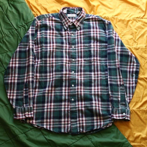 에디바우어 Late7~80s 플란넬 버튼다운 셔츠