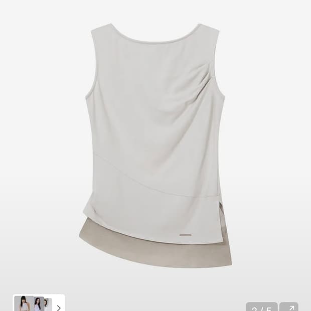 미세키서울 Unbalanced sheer layered sleeveles