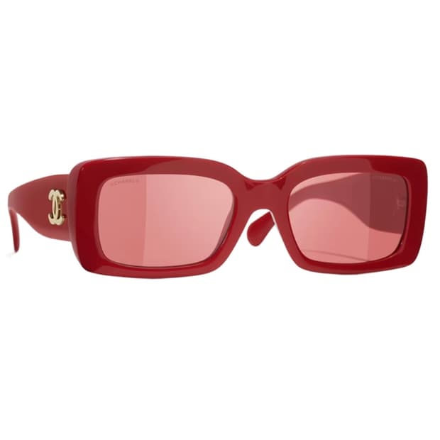 CHANEL 샤넬 선글라스 레드/골드 새상품 (남녀 공용)