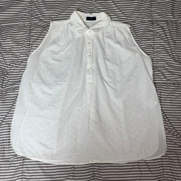 빈티지 모리걸 펀칭 나시 민소매