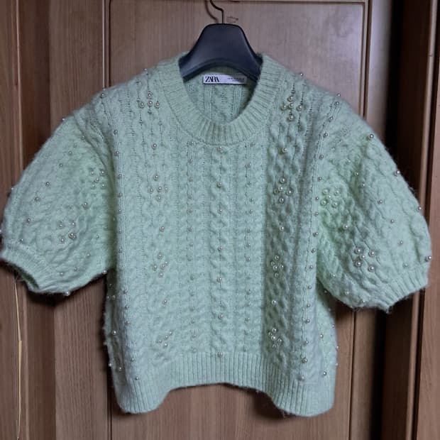 자라 꽈배기 니트 스웨터 M