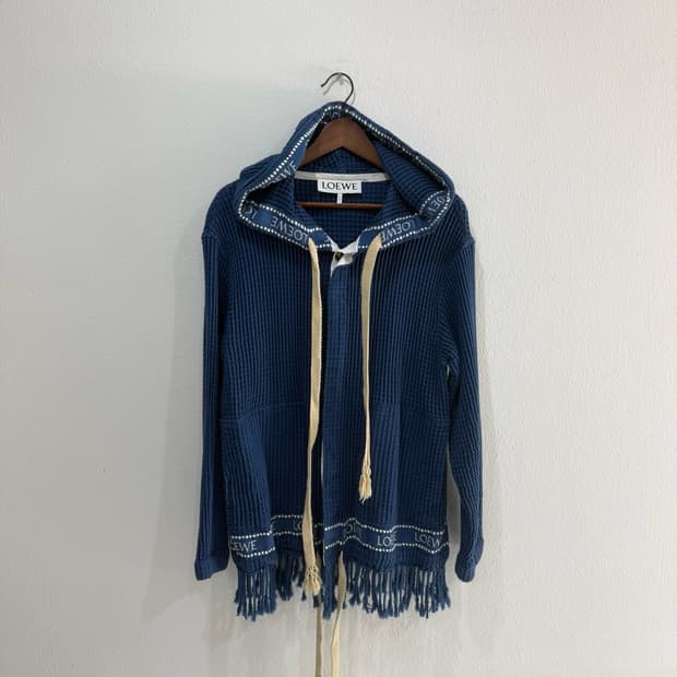 LOEWE — Trim Hood Waffle Knit Jacket