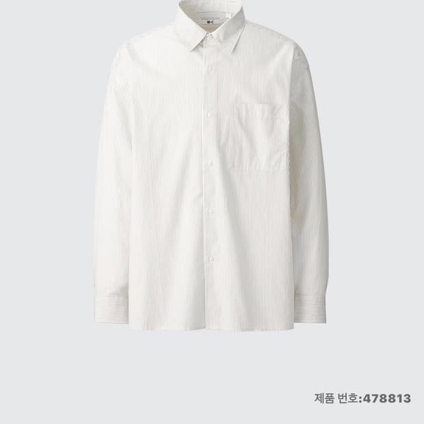 브로드클로스오버사이즈셔츠(긴팔)스트라이프