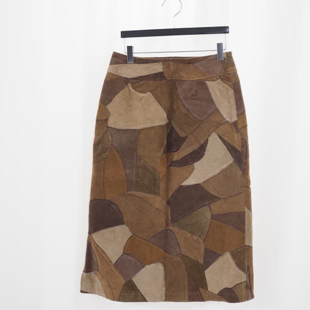 vintage patchwork leather skirt 