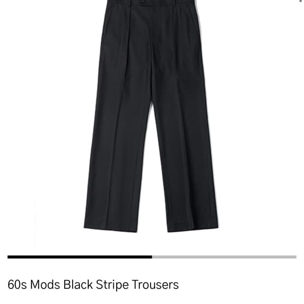  HTAE  60s Mods Black Stripe Trousers 3