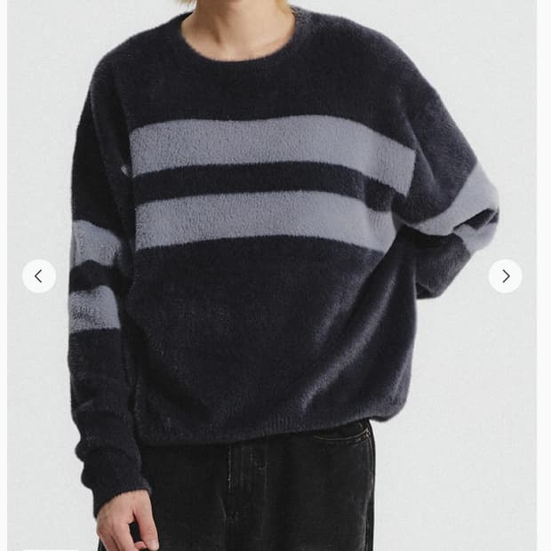 주앙옴므 COLOR BLCOK HAIRY KNIT 