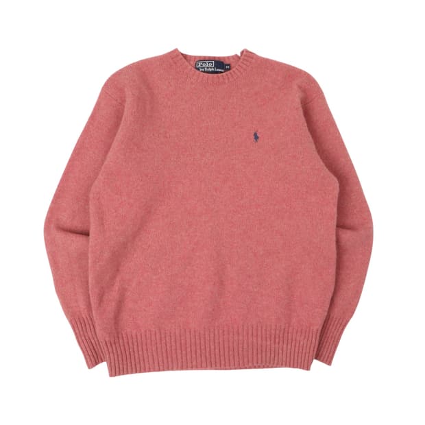 폴로 랄프로렌 코랄 핑크 램스울 니트