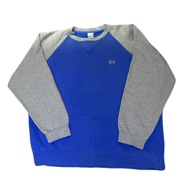XL) 00s Stussy Reglan Crewneck