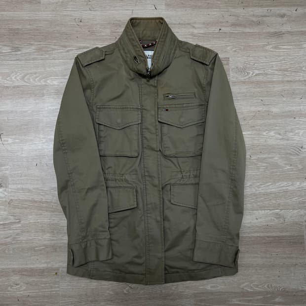 타미힐피거 데님 스몰플래그 포켓 M65 야상자켓 [카키 브라운] S/90