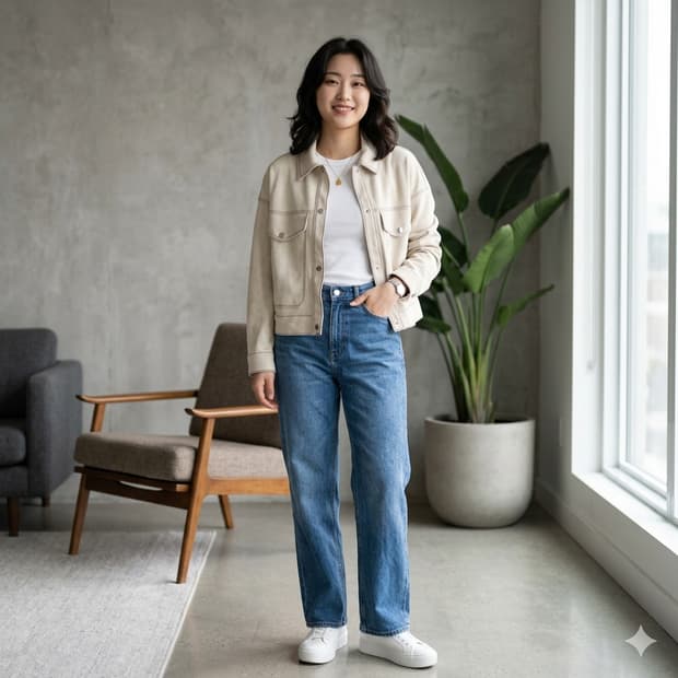 자라(ZARA) 스웨이드 스티치 크롭 자켓