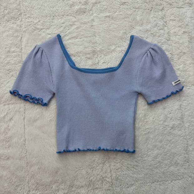 체리퀴리 웨이브 니트 티 2사이즈