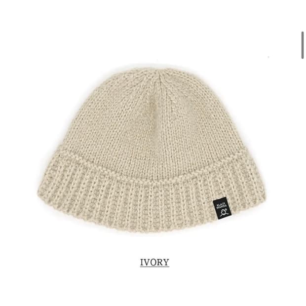 블랙맘바 코프 니트 버킷햇 ivory