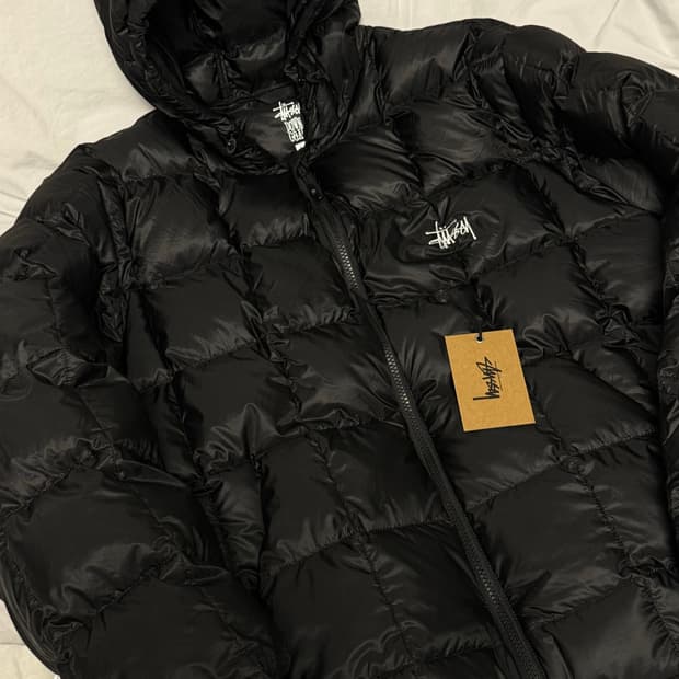 스투시 미드웨이트 후드 퍼퍼 L