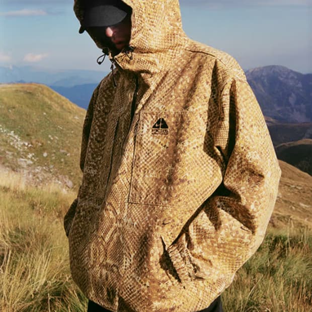 슈프림 나이키 ACG  데님 풀오버 골드 스네이크 스킨