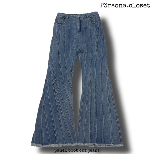 panel boot cut jeans