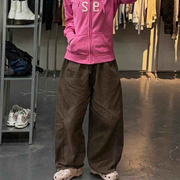 아베크롬비 빅로고 y2k 핑크 후드집업 A2980