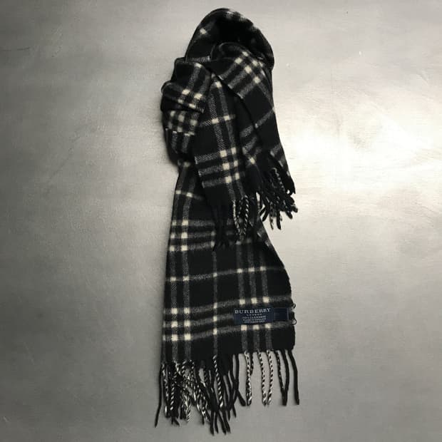 버버리 정품 캐시미어 머플러 블랙