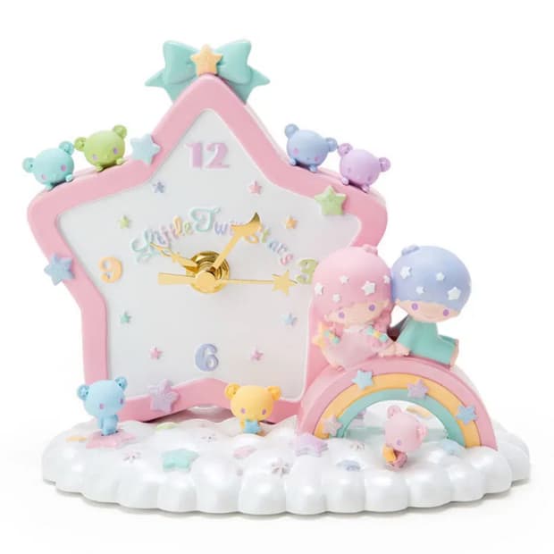 산리오 리틀트윈스타 키키라라 레진 도기 피규어 시계