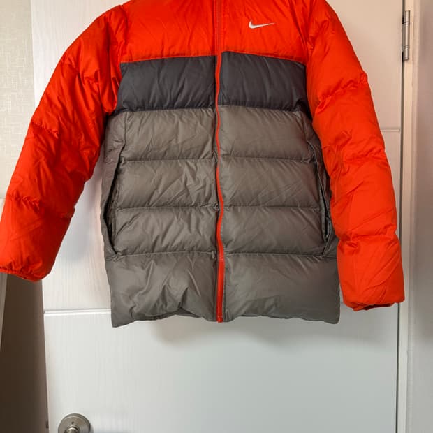 나이키 패딩 오렌지/회색 XL