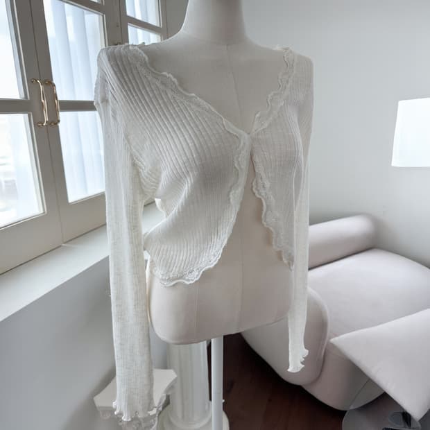 Lace see-through cardigan