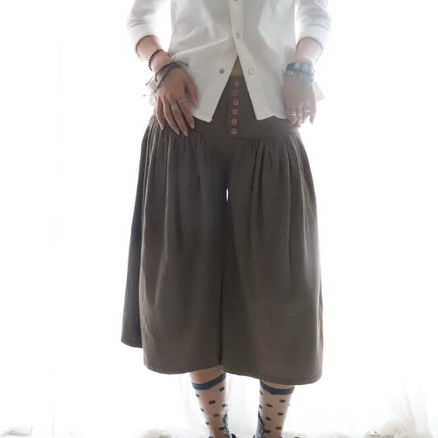 [Kapital] Khaki Brown Culottes Pants