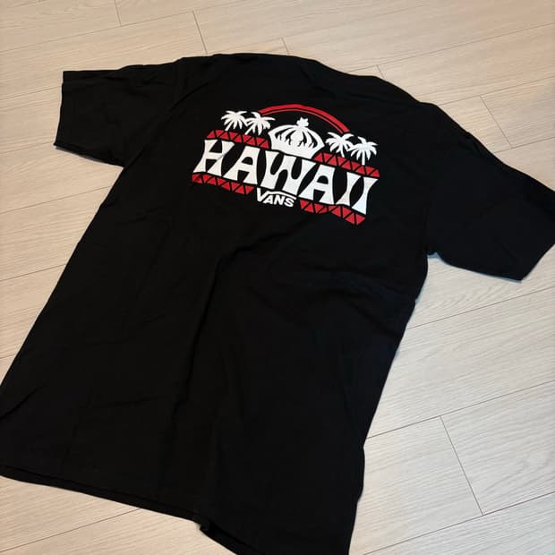 반스 하와이 한정 티셔츠 블랙 M사이즈(100사이즈)