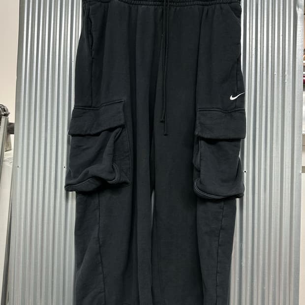 [XL] 나이키 블랙 카고 스웨트 트레이닝 반바지 / 숏팬츠
