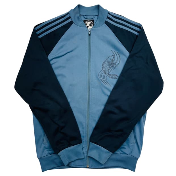 아디다스 재팬 잉어 자수 배색 트랙탑 져지 L