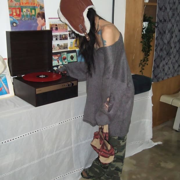 모래하우스 언더 프릴 카모팬츠 카키