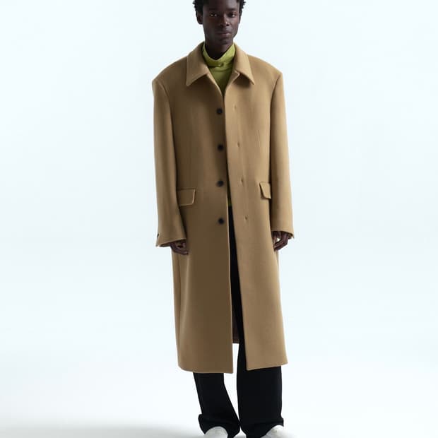 구민성 와이드 맥코트 울캐시미어 코트 L 새상품