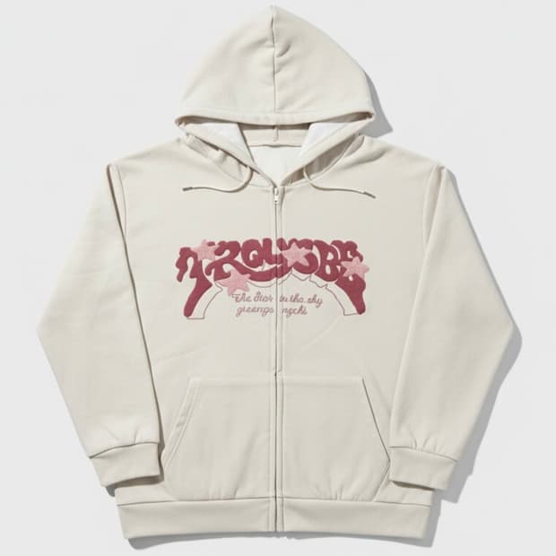 봄/가을 오버핏 후드집업 오트밀 M (새상품)