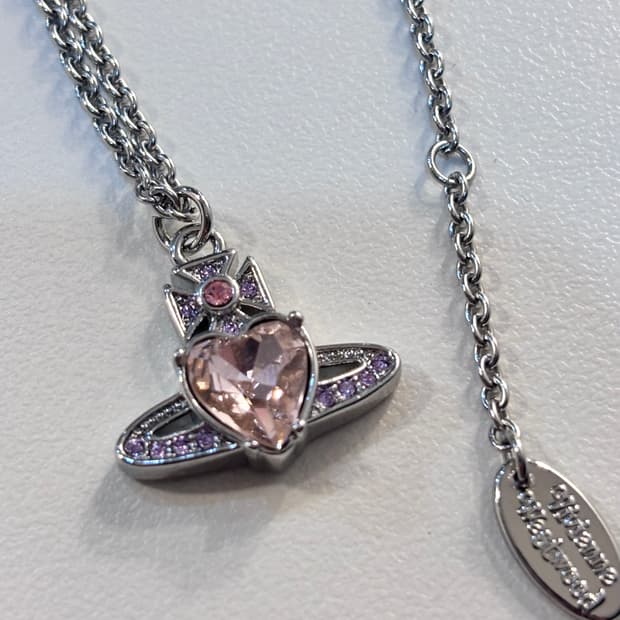 비비안웨스트우드 목걸이 아리엘라 크리스탈 핑크 실버 목걸이 펜던트