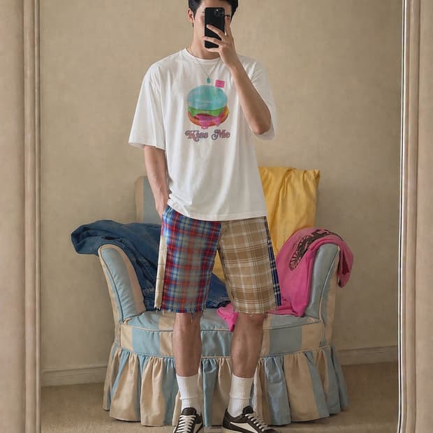 ACNE STUDIOS 버거 프린트 티셔츠