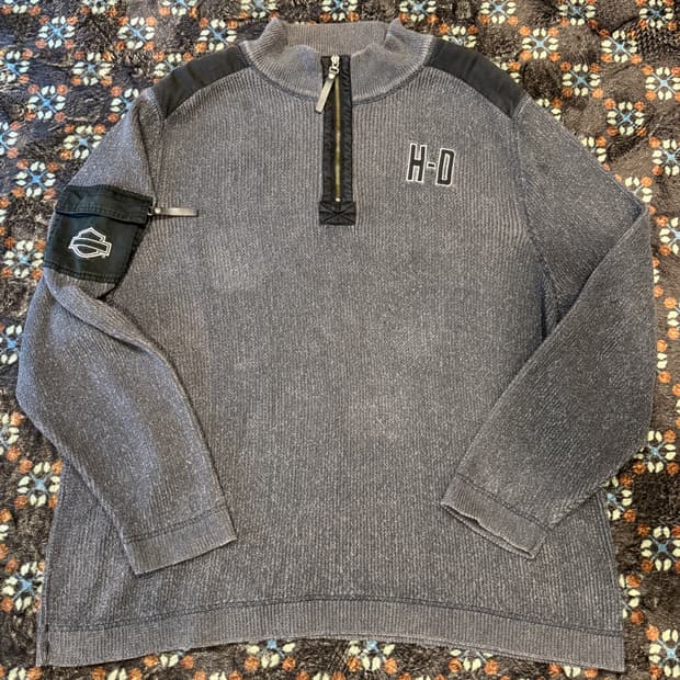 할리데이비슨 하프집업니트