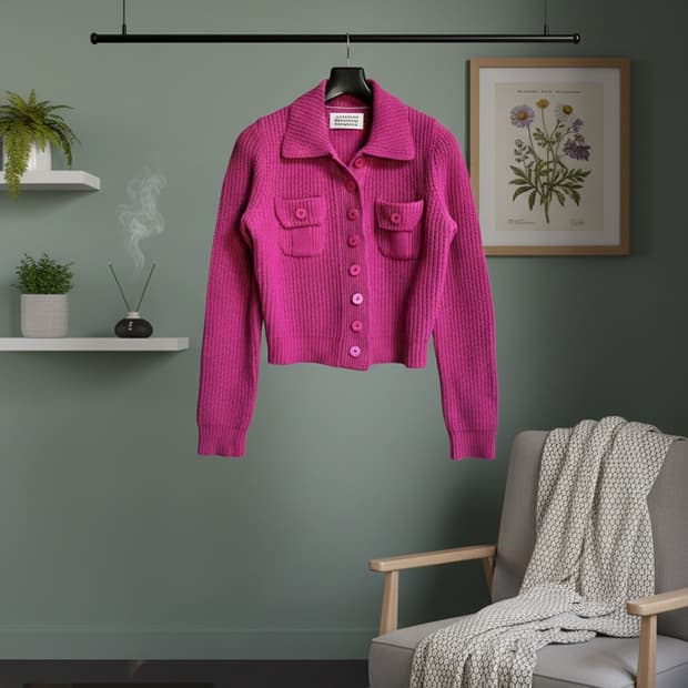 메종 마르지엘라 핑크 니트 가디건