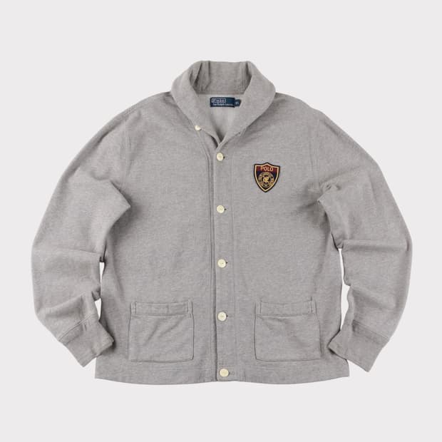 [XL] 폴로 랄프로렌 패치로고 숄카라 가디건