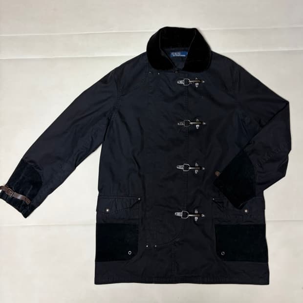 (M) 폴로 랄프로렌 파이어맨 덱 버클 코트 블랙