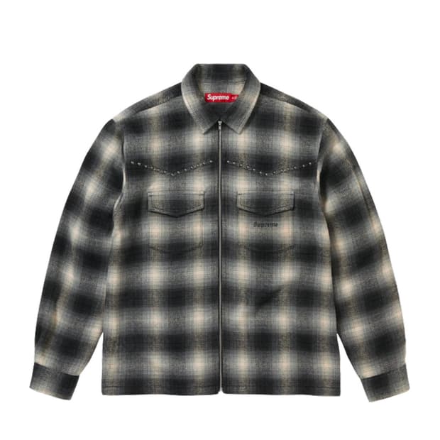 슈프림 스터드 집업 셔츠