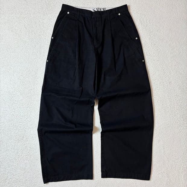 세터 SATUR 투턱 클래식 와이드 친노 팬츠 PN7243