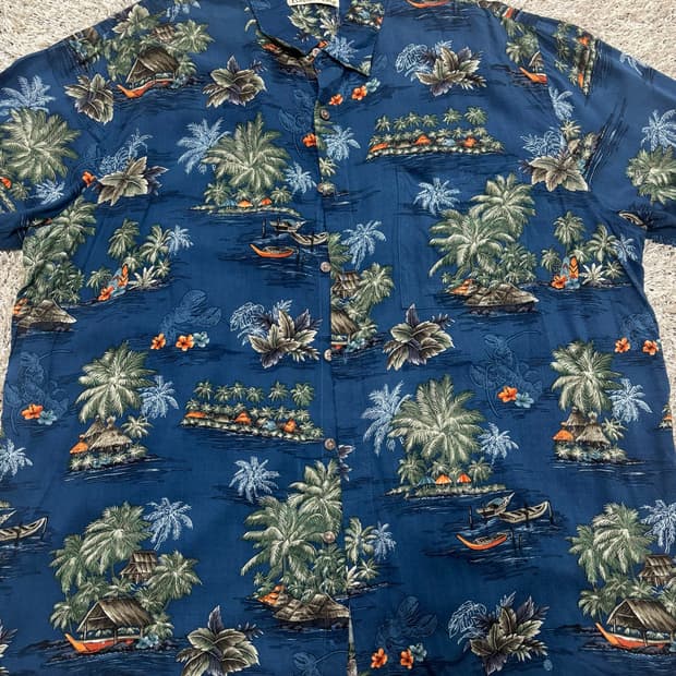 일본판 BATIK BAY 하와이안셔츠 사이즈 105-110
