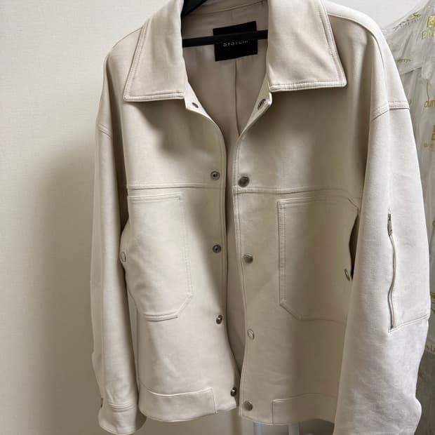 시스템 SYSTEM 스웨이드 아이보리 자켓 105