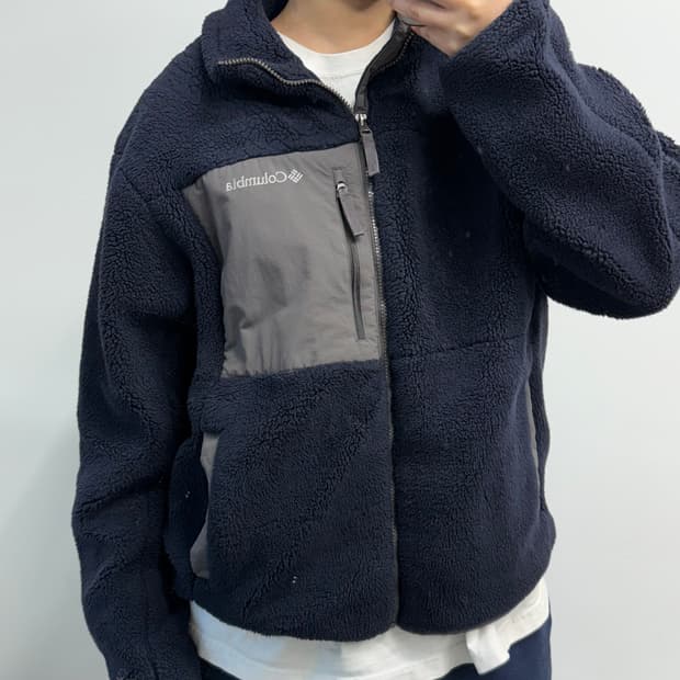 [XL] 컬럼비아 플리스 네이비 자켓