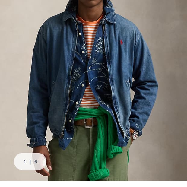 폴로 인디고 데님 자켓 