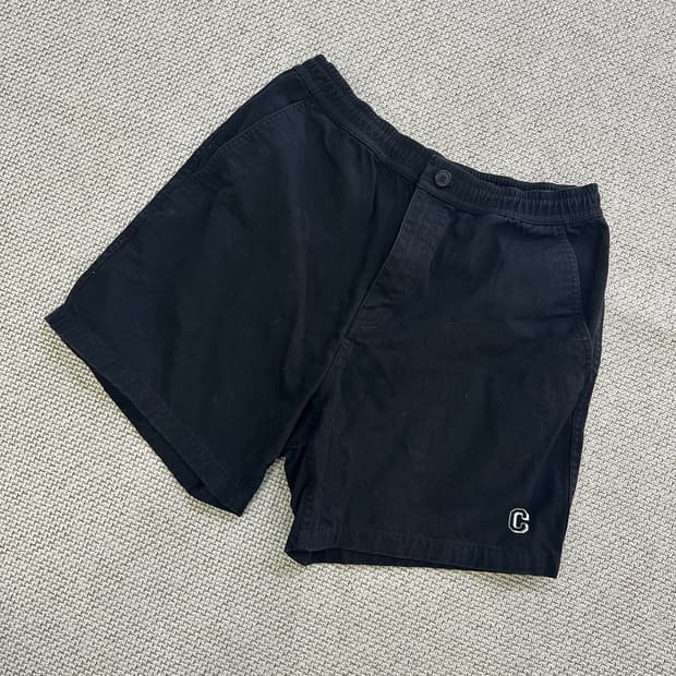 L 커버낫 블랙 면 반바지 0421D