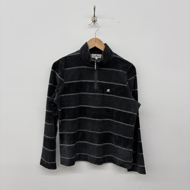 Courreges 꾸레쥬 하프넥 스트라이프 티셔츠 여성M