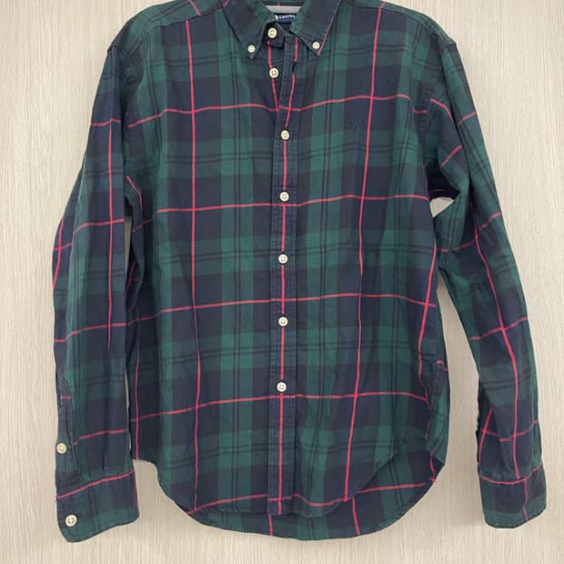 랄프로렌 타탄 체크 셔츠 남녀공용