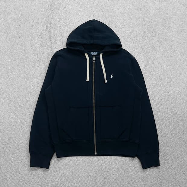 폴로 랄프로렌 포니 로고 써멀 후드집업 다크네이비