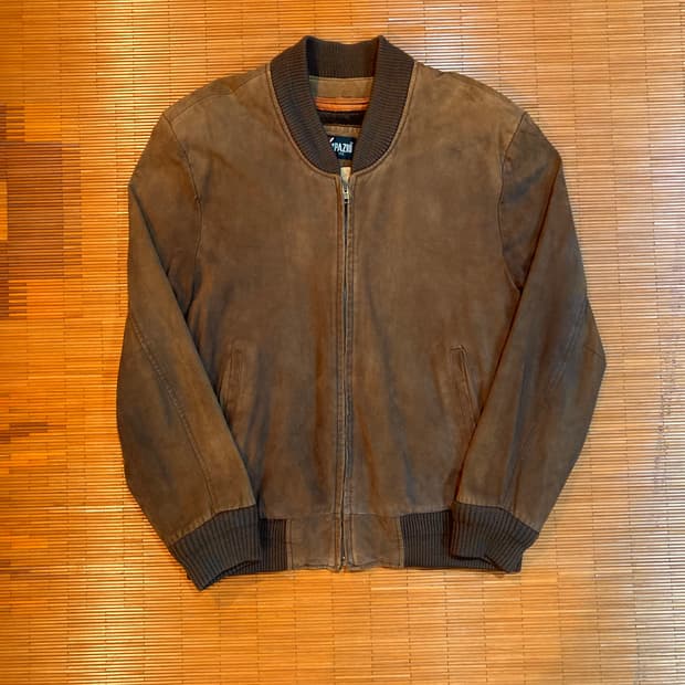 vtg 램스킨 스웨이드 봄버