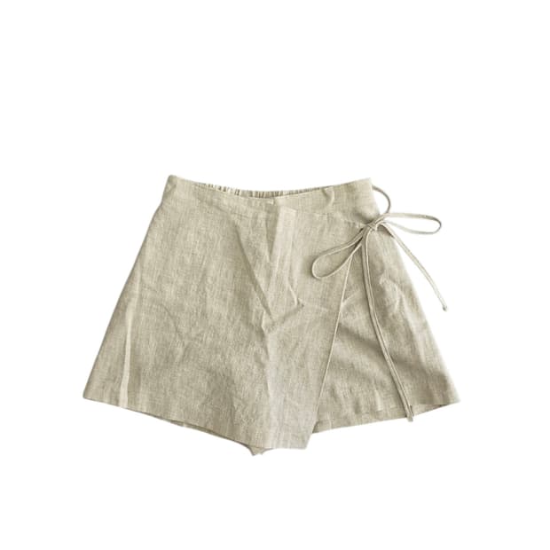 (새상품) Vintage 여성 빈티지 린넨 치마바지